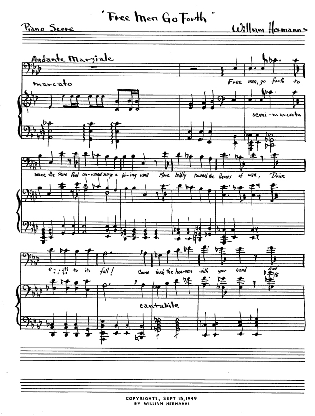 Free Men Go Forth score page 1